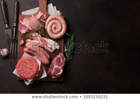 Stock photo: Meat And Sausages Collection