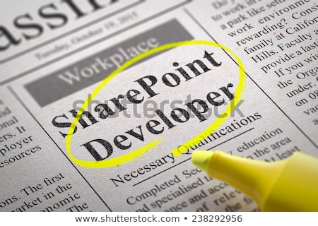 Foto stock: Share Point Developer Vacancy In Newspaper