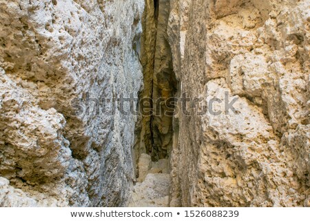 Foto stock: Wet And Rough Surface Of Stone In A Seaside Cave