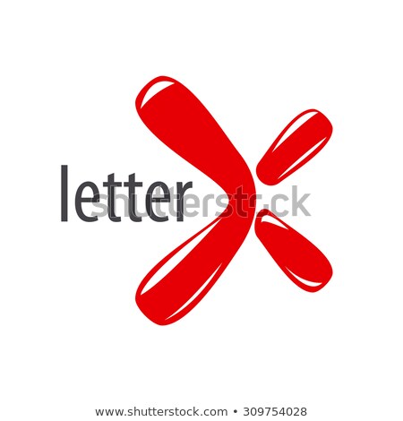 Zdjęcia stock: Abstract Vector Logo Inflatable Letter X