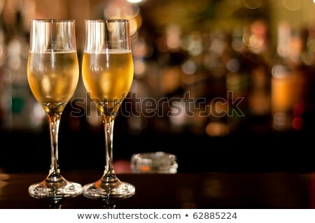Zdjęcia stock: Two Champagne Glasses And Bells