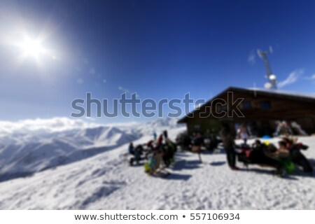 Blurry Outdoor Cafe At Ski Resort Not In Focus Сток-фото © Lizard