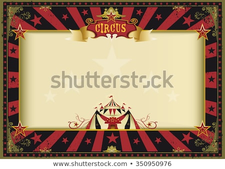 Foto stock: Horizontal Poster Red Black Circus