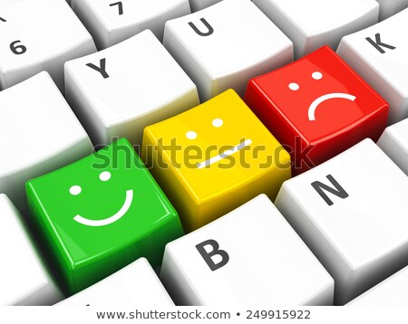 Zdjęcia stock: Keyboard Positive Neutral And Negative