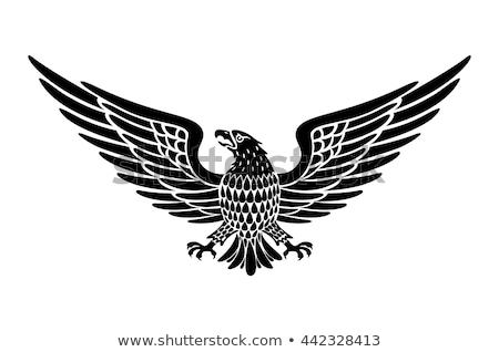 Stockfoto: American Eagle Mascot Scroll