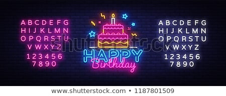 Foto d'archivio: Happy Birthday Neon Concept