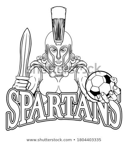ストックフォト: Spartan Trojan Gladiator Football Warrior Woman
