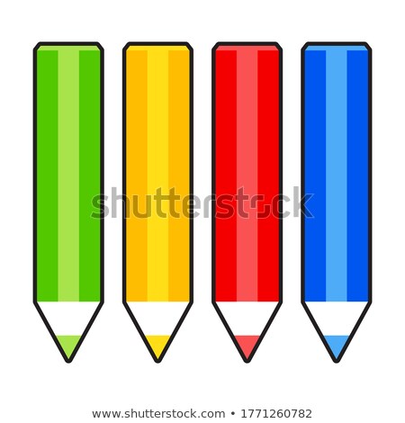 Foto stock: Colorful School Supplies Isolated On White Vector