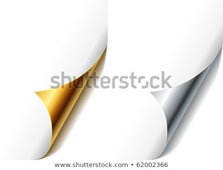 Stock photo: Golden Paper With A Curl