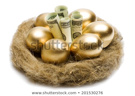 Stock photo: Golden Egg And Dollars