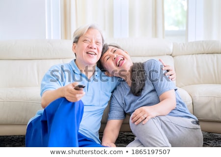 Foto stock: Man Timing His Wifes Workout