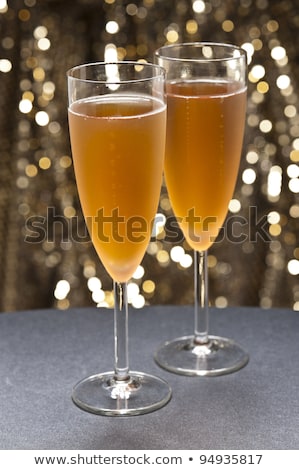 Champaign Glass In Front Of Glitter Background Stock photo © 3523studio