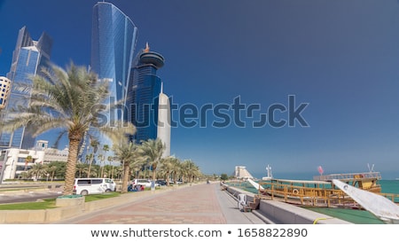 Сток-фото: Dohas Corniche In West Bay Is A Popular Exercise Location