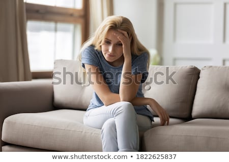 Foto stock: Sister With Burnout And Headache