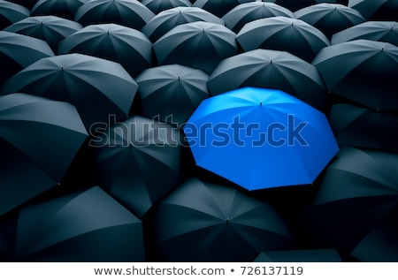 Foto stock: Blue Umbrellas