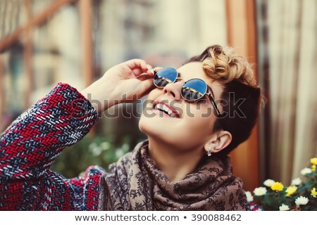 Stok fotoğraf: Close Up Portrait Of A Steam Punk Girl