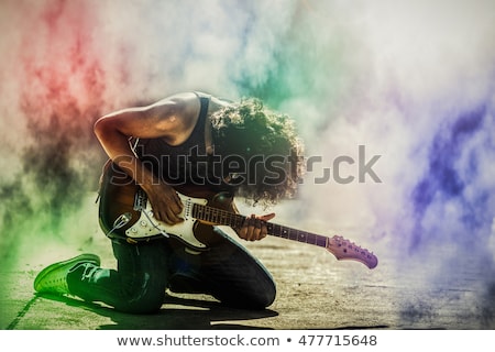 Foto stock: Rock Star Playing A Concert