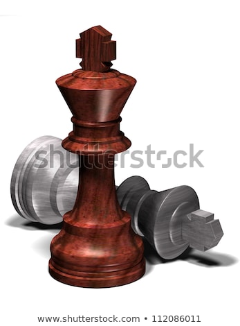 Foto stock: One Chess King Dominating Another