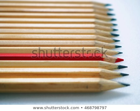 Stockfoto: Being Different Concept With Wood Pencils On Desk