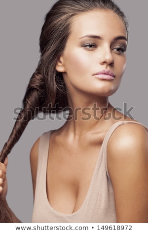 Stock photo: Girl With Natural Makeup And Hairdo