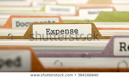 Foto d'archivio: Folder In Catalog Marked As Expense