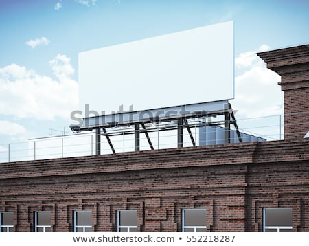 Foto stock: Blank Billboard Standing On Classic Building 3d Rendering