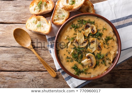 Stock fotó: Rustic Mushrooms Soup