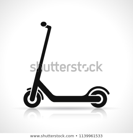 Stok fotoğraf: Kick Scooter Isolated On White Background Vector Illustration