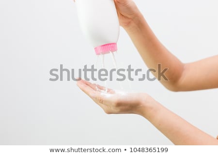 Stock photo: Talcum Powder On Mans Hands