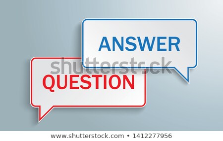 Stockfoto: 2 Speech Bubbles Question Answer Header