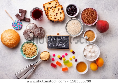 Foto stock: Assortment Of Simple Carbohydrates Food