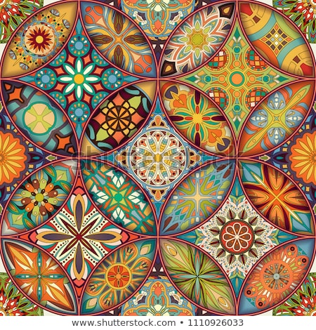 Foto d'archivio: Colored Seamless Pattern With Mosaic Motif