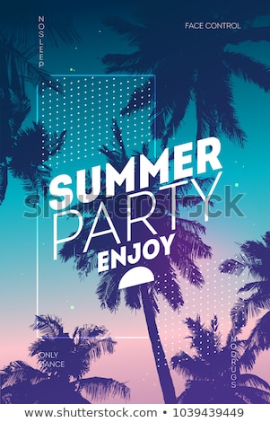 Stock foto: Beach Party Concept Vector Illustration