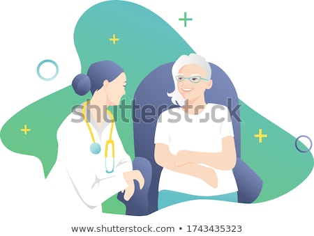 Foto stock: Doctor Talking To Elderly Patient