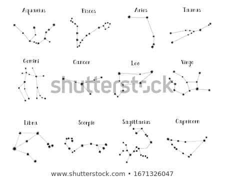 Zdjęcia stock: Black Pisces Zodiac Star Sign