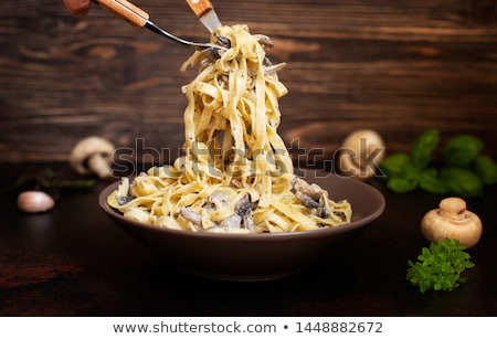 Foto stock: Fettuccine