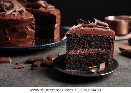 [[stock_photo]]: Slice Of Chocolate Cream Cake