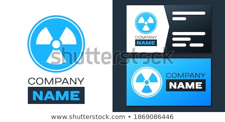 Zdjęcia stock: Radioactive Sign Blue Vector Icon Design