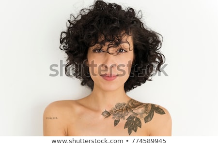 Stock photo: Tattoed Woman With Flowers