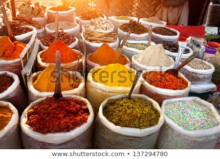 Stockfoto: Spice Indian Bazaar Anjuna Market Goa