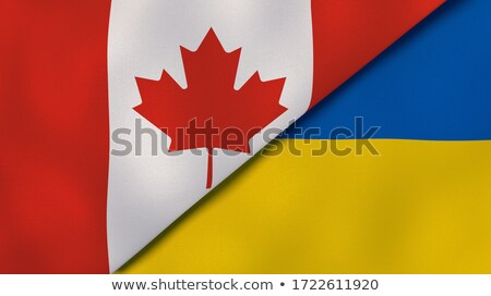 Stock photo: Canada And Ukraine Flags