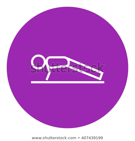 Stock photo: Man Making Exercises Line Icon