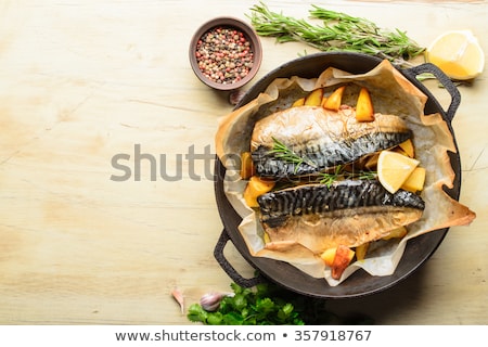 Stock fotó: Spiced Mackerel With Potatoes