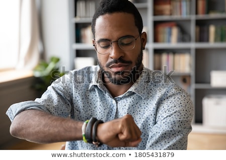 Stockfoto: Concept Of Missing Deadlines With Man And Clock
