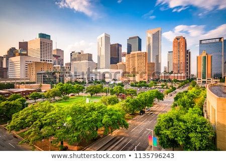 Foto stock: Orizonte · del · paisaje · urbano · del · centro · de · Houston · Texas