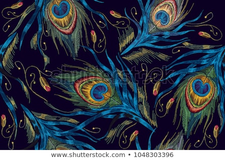 Foto stock: Vector Seamless Pattern Of Plumage