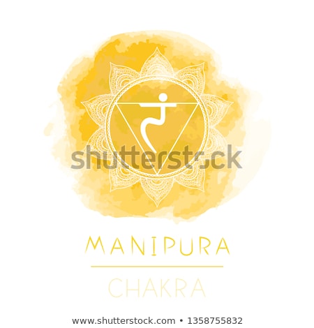 Stock fotó: Hand Drawn Chakra Manipura Illustration