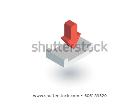 Stock fotó: Download Isometric Icon Isolated On Color Background