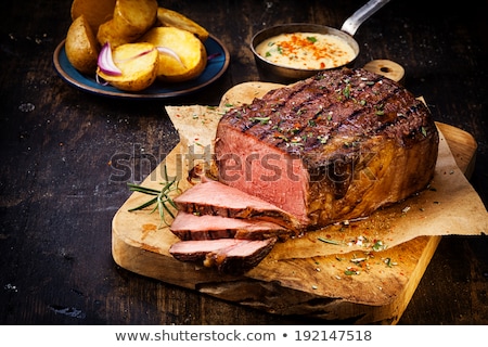 Stock fotó: Sirloin Steak With Golden Potatoes