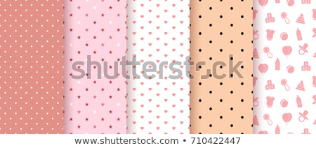 Сток-фото: Seamless Patterns For Baby Girl Shower Party Set Of Cute Pink Backgrounds For Invitation Templates
